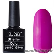 А63 Bluesky Shellac 10мл (Гель-лак ярко-фиолетовый, без блесток и перламутра, плотный) - фото 49978