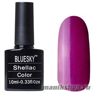 А64 Bluesky Shellac 10мл (Гель-лак насыщенный фиолетовый, с микроперламутром, плотный) - фото 49979