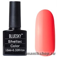 А74 Bluesky Shellac 10мл (Гель-лак кислотный розово-коралловый, неоновый, матовый, плотный) - фото 49981