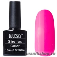 А75 Bluesky Shellac 10мл (Гель-лак насыщенный кислотно-розовый, матовый, плотный, неоновый) - фото 49982