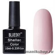 А99 Bluesky Shellac 10мл (Гель-лак бледно-розовый, без блесток и перламутра, плотный) - фото 49992