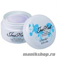 5096 JessNail Гель однофазный clear plus 15гр Прозрачный (белая банка) - фото 83373