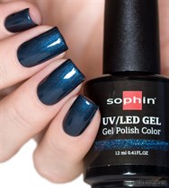 0735 Sophin UV/LED Гель-лак COSMIC BLUE 12мл Темно-синий, с большим количеством синего шиммера - фото 89930