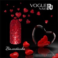 847 Vogue nails Гель-лак для ногтей с блестками 10мл Валентинка - фото 92654
