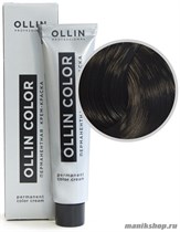 3/0 Ollin Color Перманентная крем-краска для волос 60мл темный шатен - фото 98696
