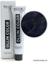 1/0 Ollin Color Перманентная крем-краска для волос 60мл иссиня-черный - фото 98783
